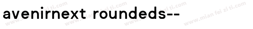 avenirnext roundeds-字体转换